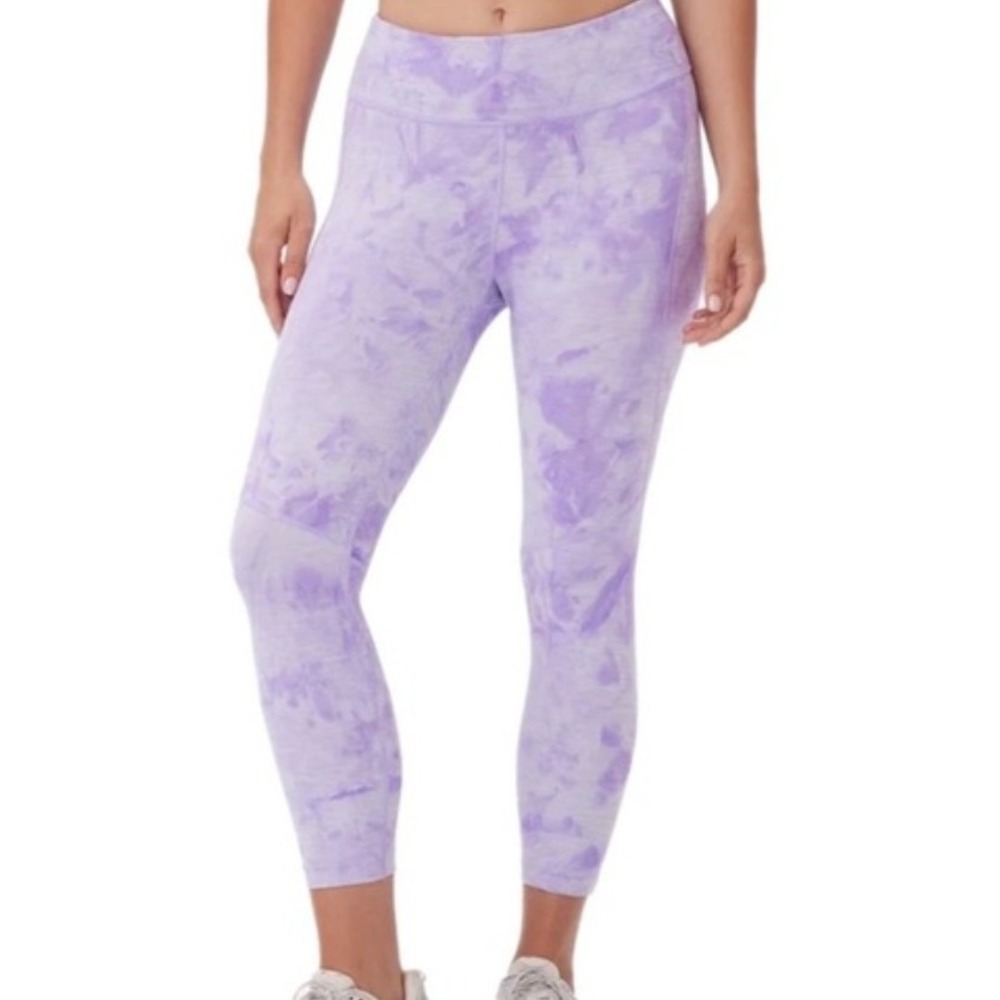 Outdoor Voices Move Free Purple Tie Dyed Cropped Leggings Medium Yoga Pants